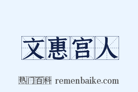 文惠宫人是什么意思的图片